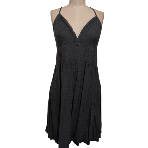 ❤️ Roxy ‘New Silver Light’ Black Textured Mini Dress - Picture 11 of 12